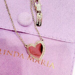 Melinda Maria You Have My Heart Pave Mini Necklace